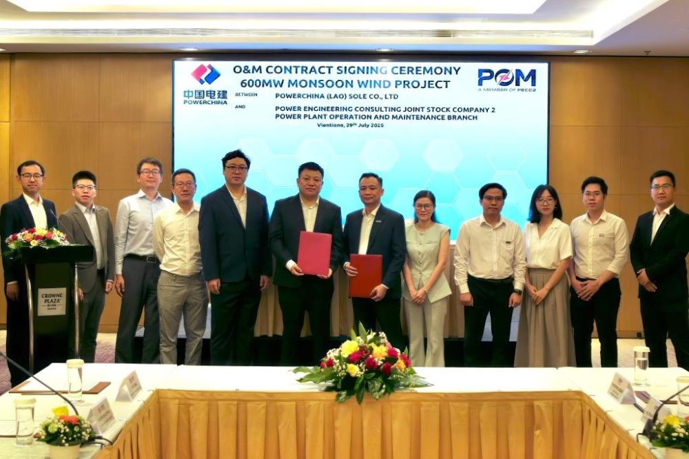 POM Signs O&M Contract for the 600 MW Monsoon Wind Power Project in Laos