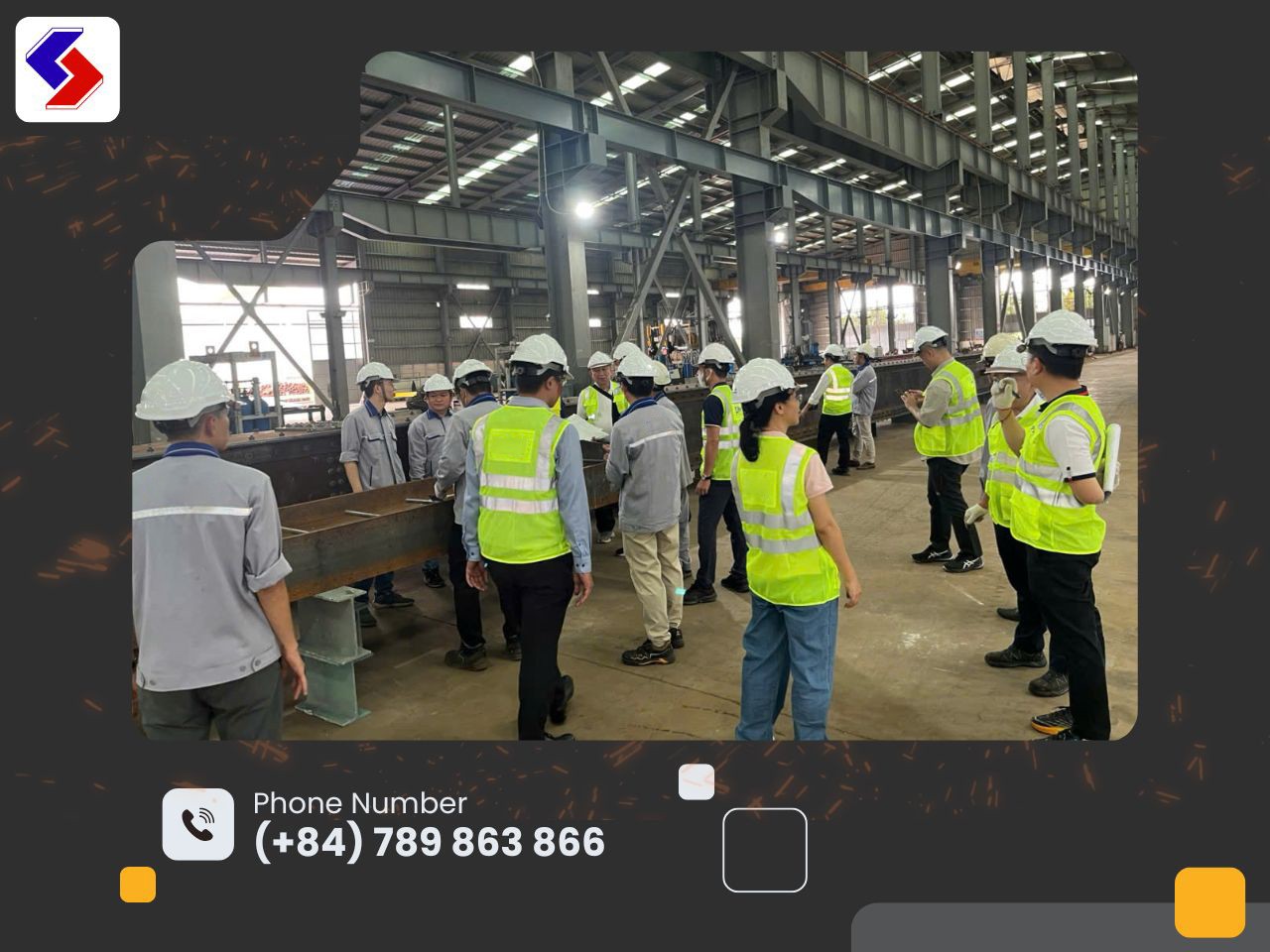 khách hành nghiệm thu mẫu kết cấu thép
