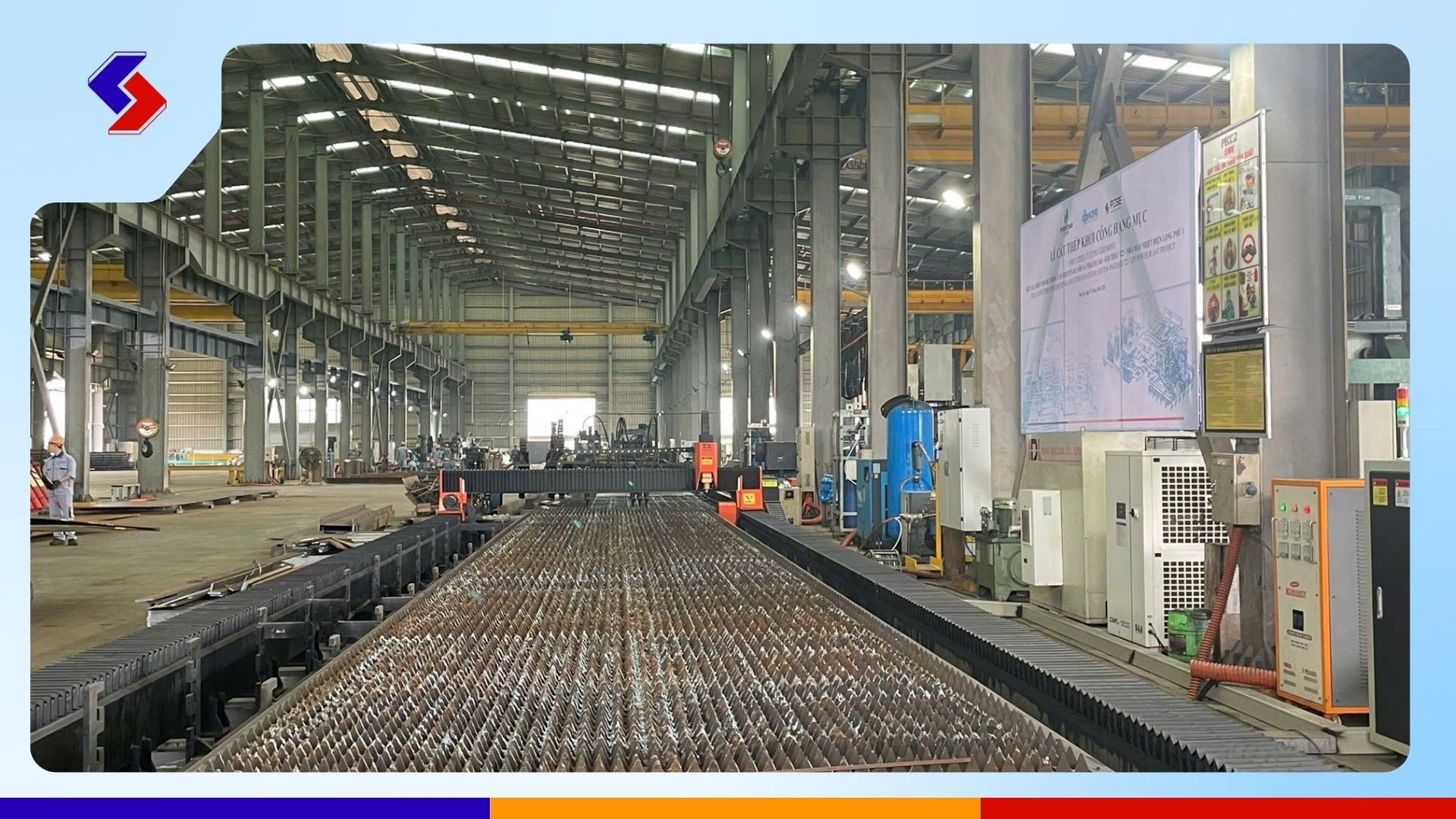 thiết bị cắt thép tại trung tâm sản xuất cơ khí PESE- Long khánh