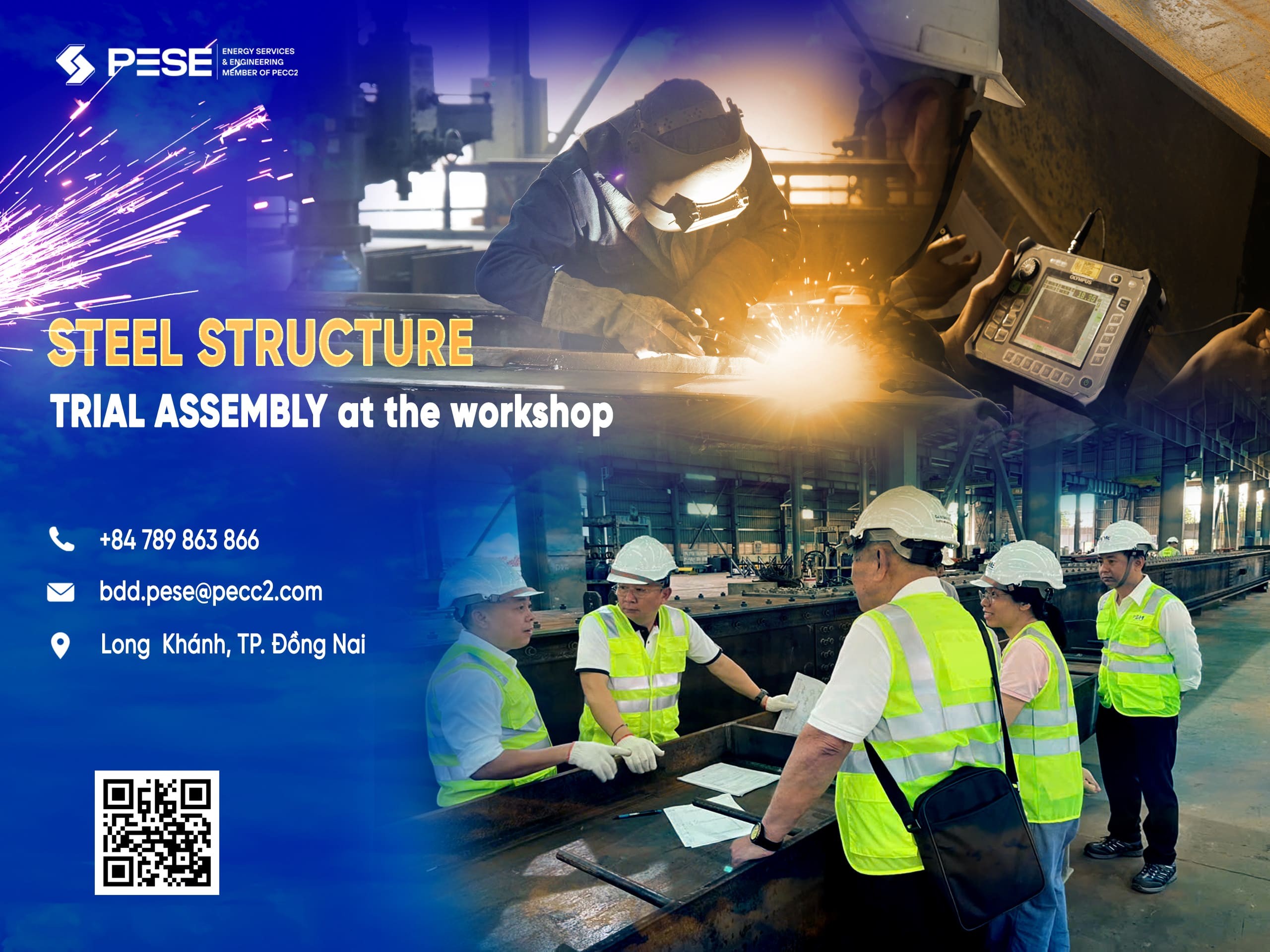 steel structure trial assembly